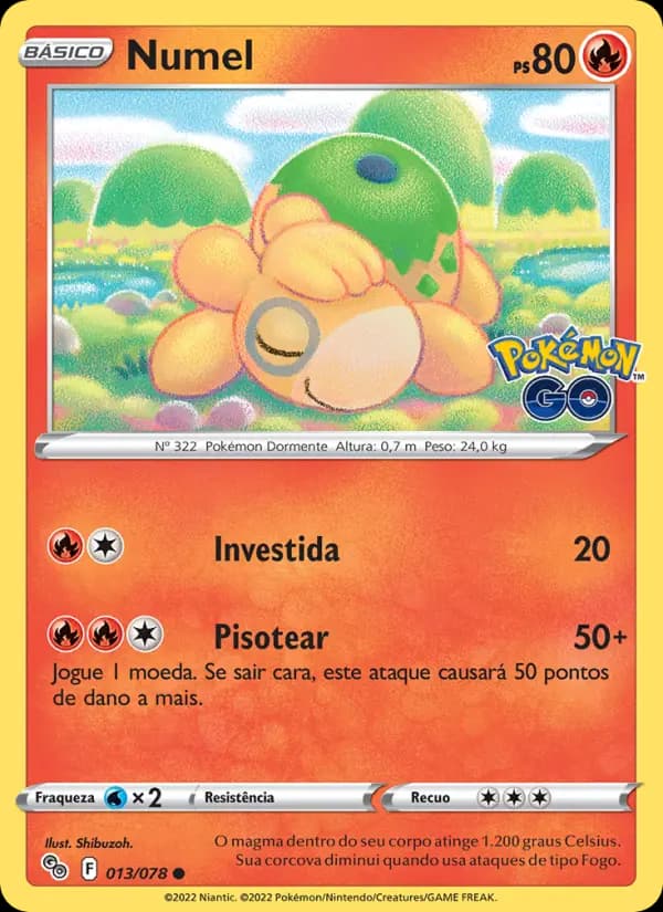 Numel, carta 013 de Pokémon GO