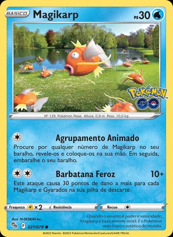 Magikarp, carta 021 de Pokémon GO