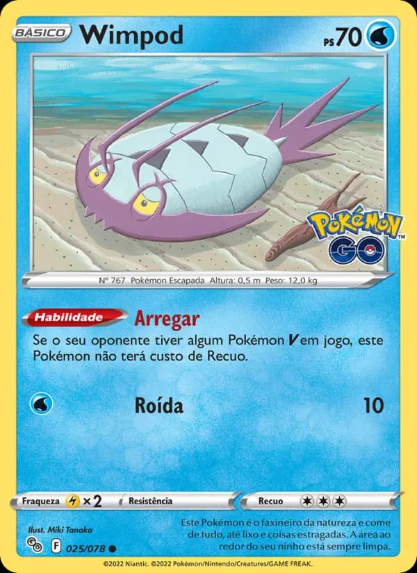 Wimpod, carta 025 de Pokémon GO