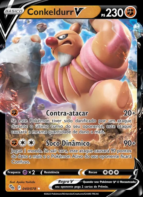 Conkeldurr V, carta 040 de Pokémon GO