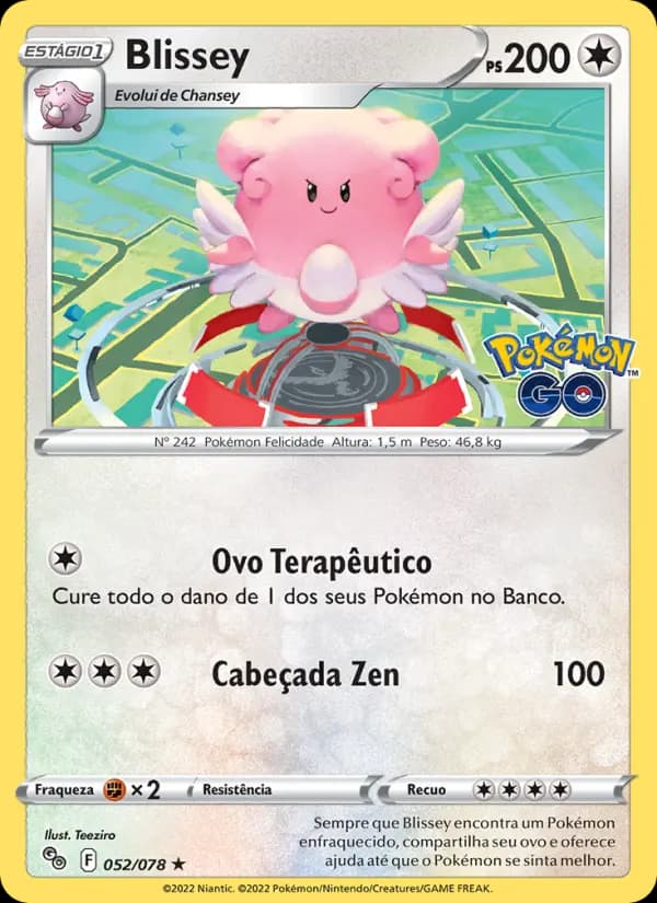 Blissey, carta 052 de Pokémon GO