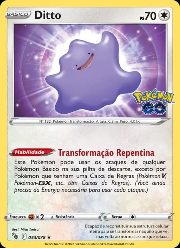 Ditto, carta 053 de Pokémon GO