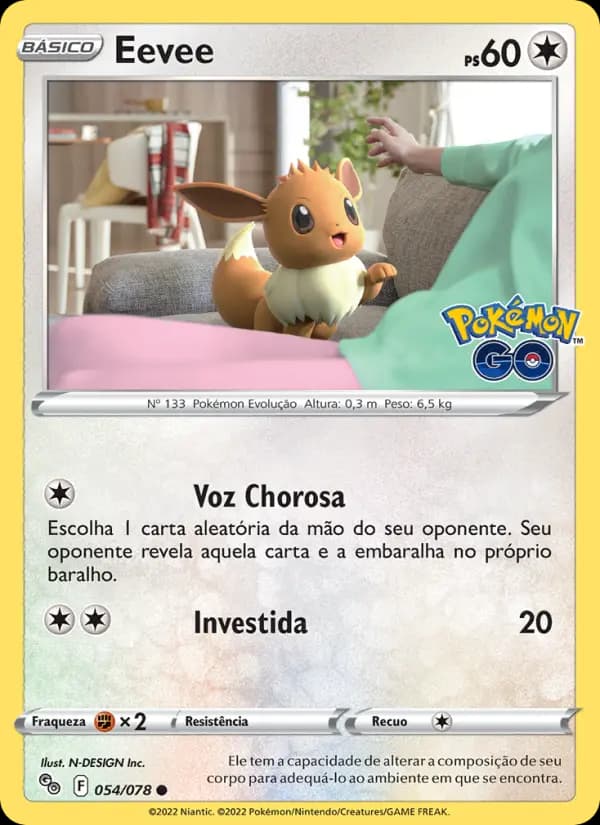 Eevee, carta 054 de Pokémon GO