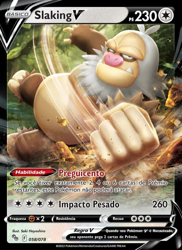 Slaking V, carta 058 de Pokémon GO