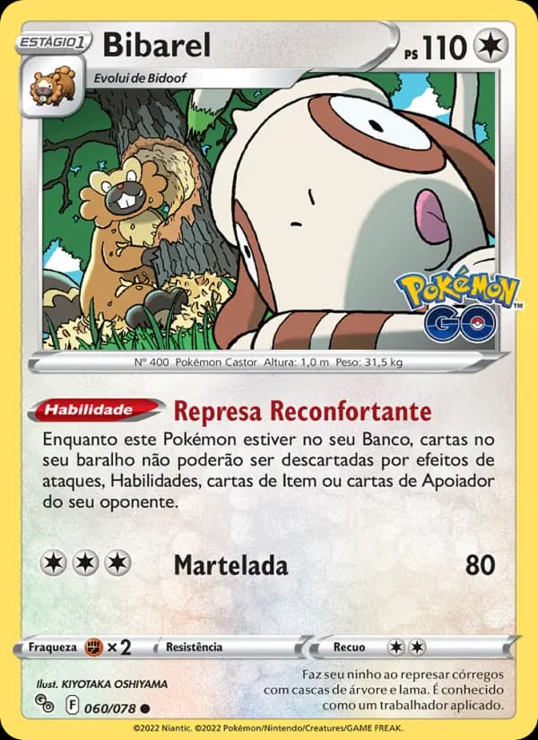 Bibarel, carta 060 de Pokémon GO