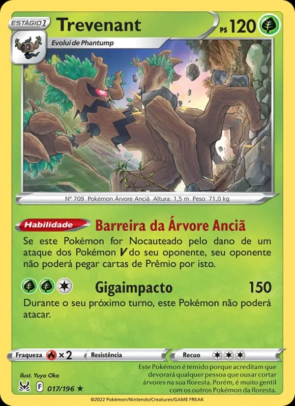 Trevenant, carta 017 de Origem Perdida