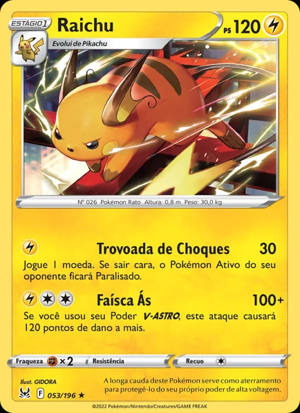 Raichu, carta 053 de Origem Perdida