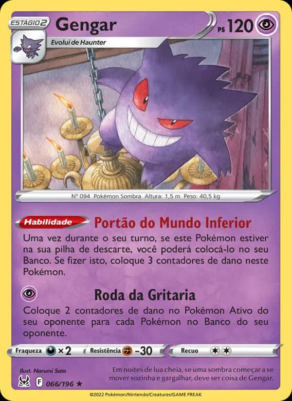 Gengar, carta 066 de Origem Perdida