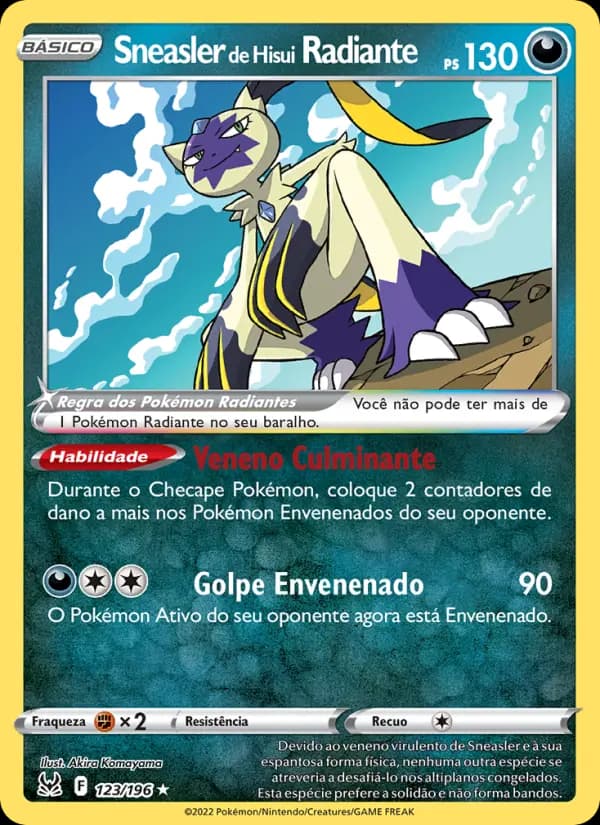 Sneasler de Hisui Radiante, carta 123 de Origem Perdida