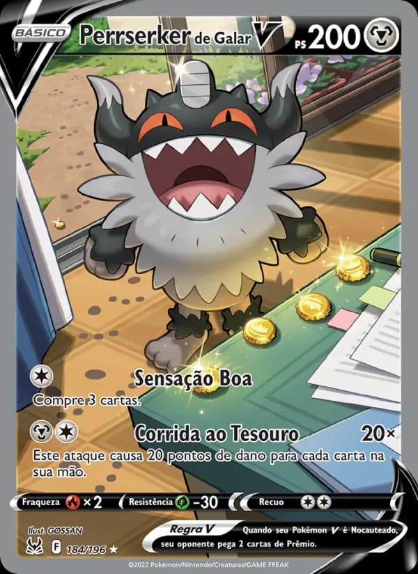 Perrserker de Galar V, carta 184 de Origem Perdida