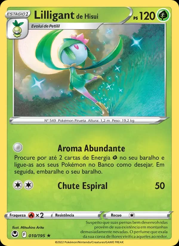 Lilligant de Hisui, carta 010 de Tempestade Prateada
