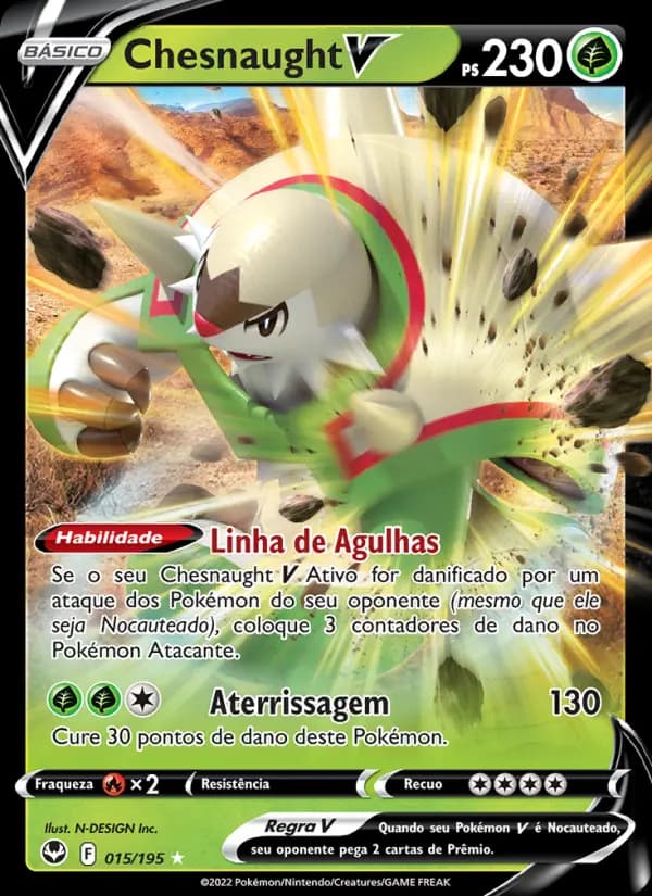 Chesnaught V, carta 015 de Tempestade Prateada