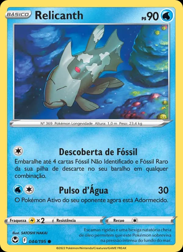 Relicanth, carta 044 de Tempestade Prateada