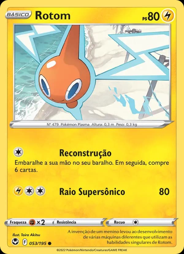 Rotom, carta 053 de Tempestade Prateada