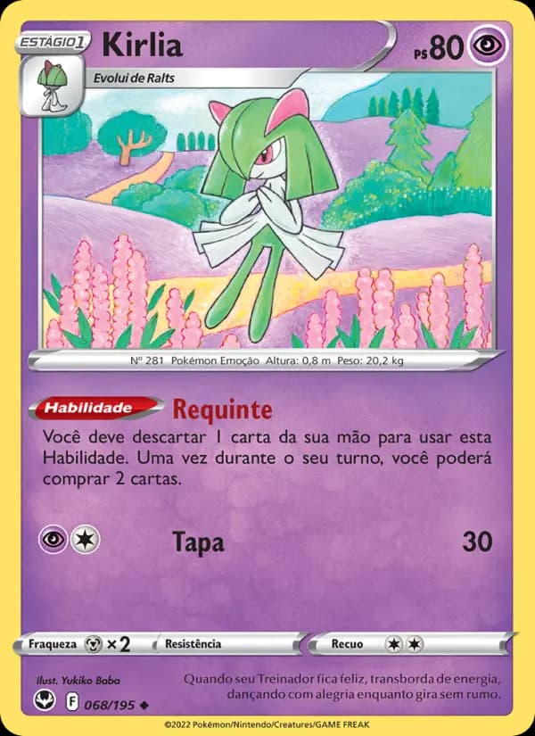 Kirlia, carta 068 de Tempestade Prateada