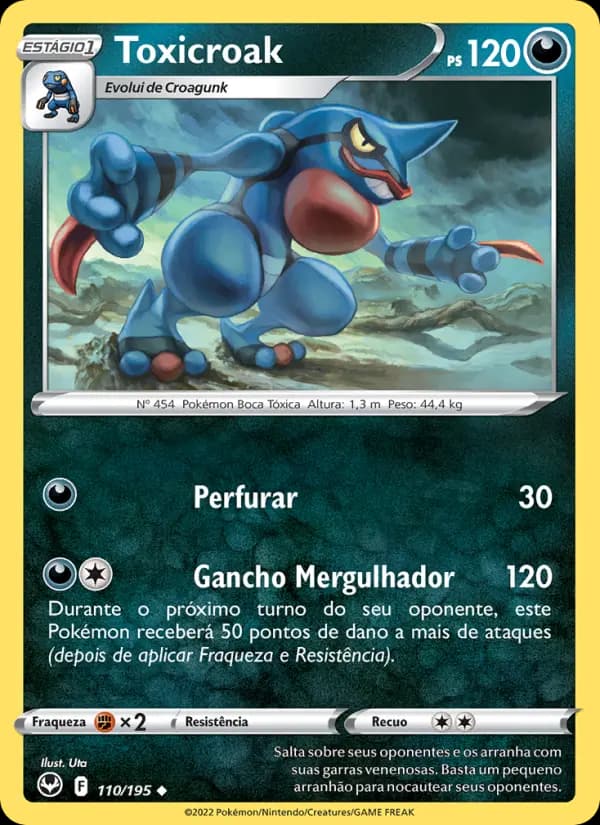 Toxicroak, carta 110 de Tempestade Prateada