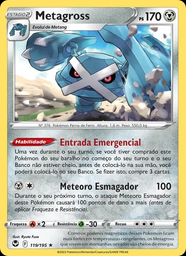 Metagross, carta 119 de Tempestade Prateada