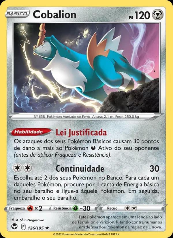 Cobalion, carta 126 de Tempestade Prateada