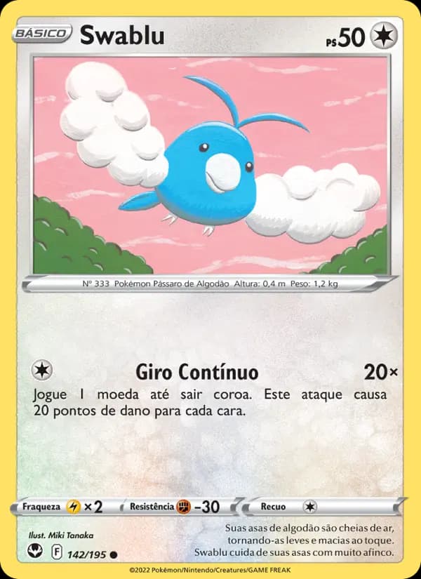 Swablu, carta 142 de Tempestade Prateada