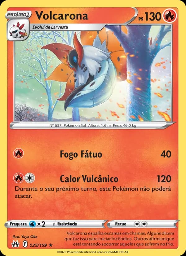 Volcarona, carta 025 de Realeza Absoluta