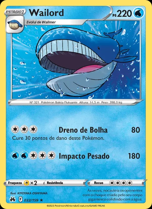 Wailord, carta 032 de Realeza Absoluta
