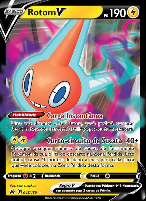 Rotom V, carta 045 de Realeza Absoluta