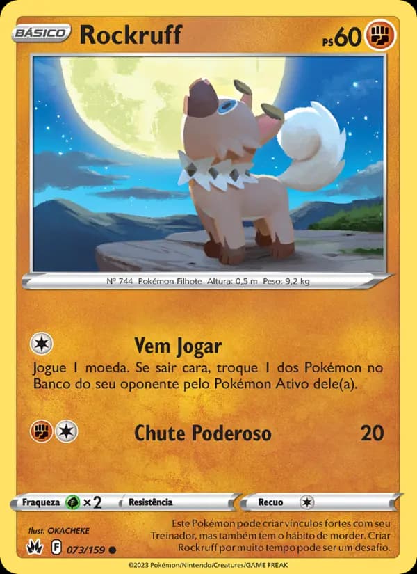Rockruff, carta 073 de Realeza Absoluta