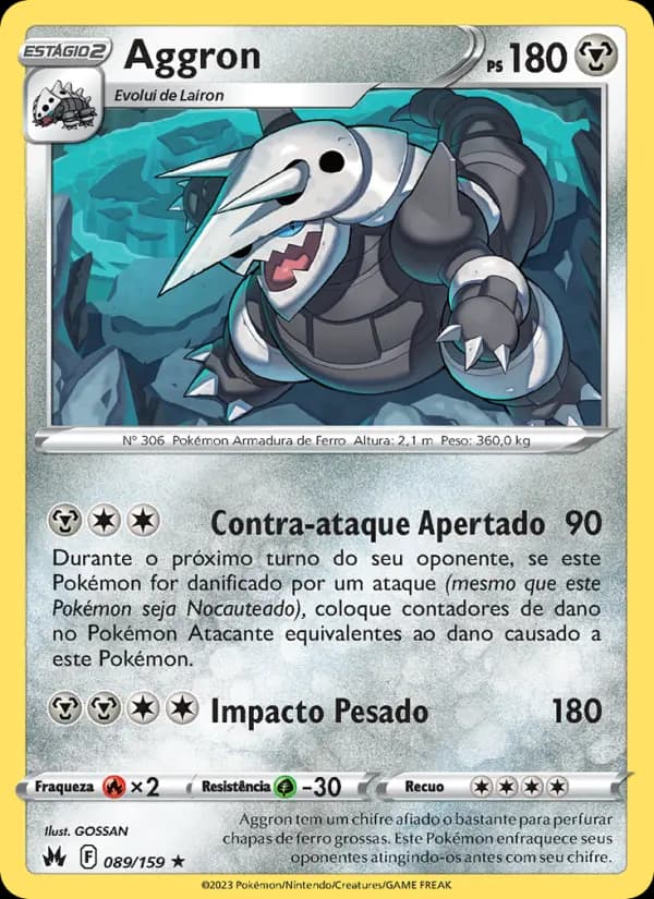 Aggron, carta 089 de Realeza Absoluta