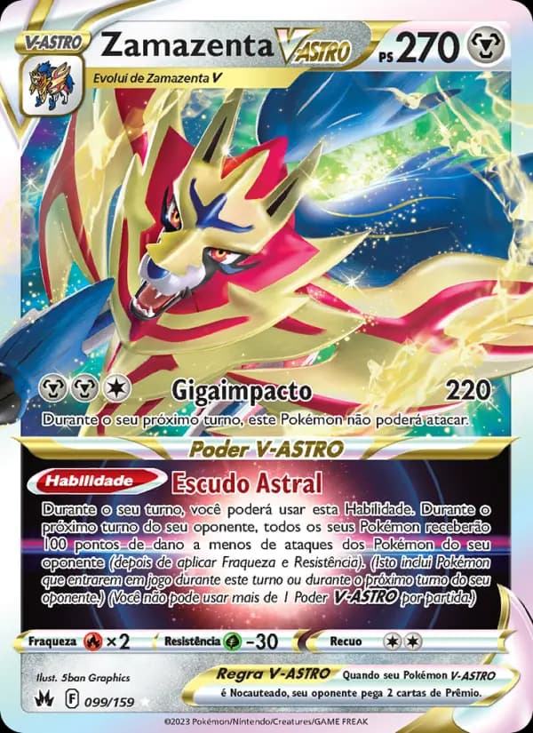 Zamazenta V-ASTRO, carta 099 de Realeza Absoluta