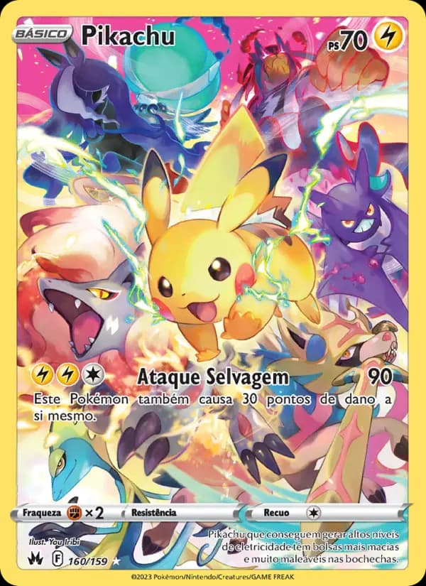 Pikachu, carta 160 de Realeza Absoluta