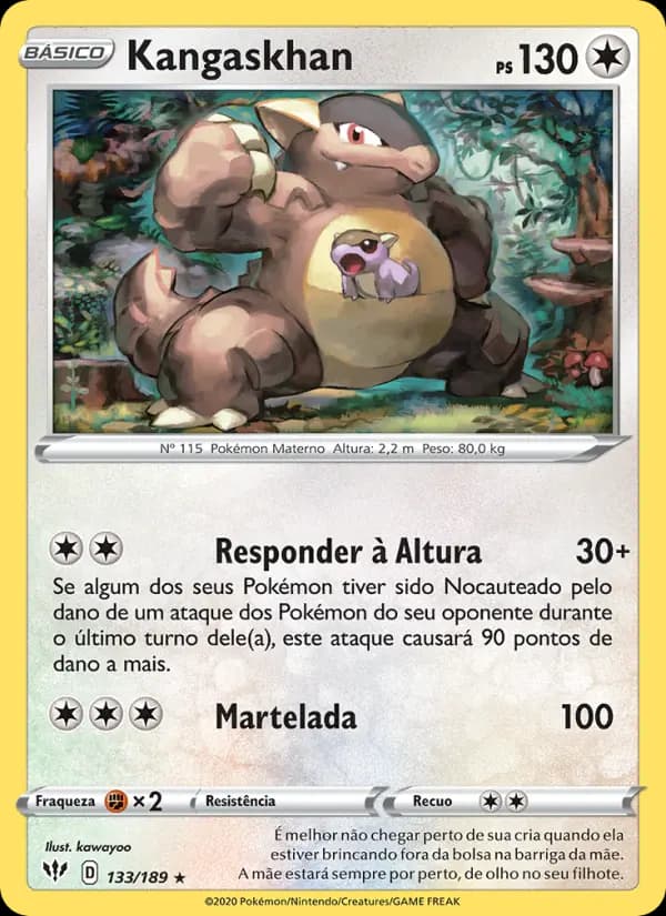 Kangaskhan, carta 133 de Escuridão Incandescente