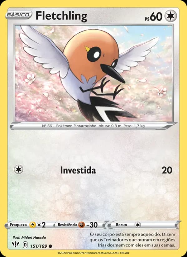 Fletchling, carta 151 de Escuridão Incandescente