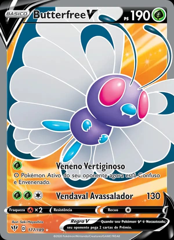 Butterfree V, carta 177 de Escuridão Incandescente