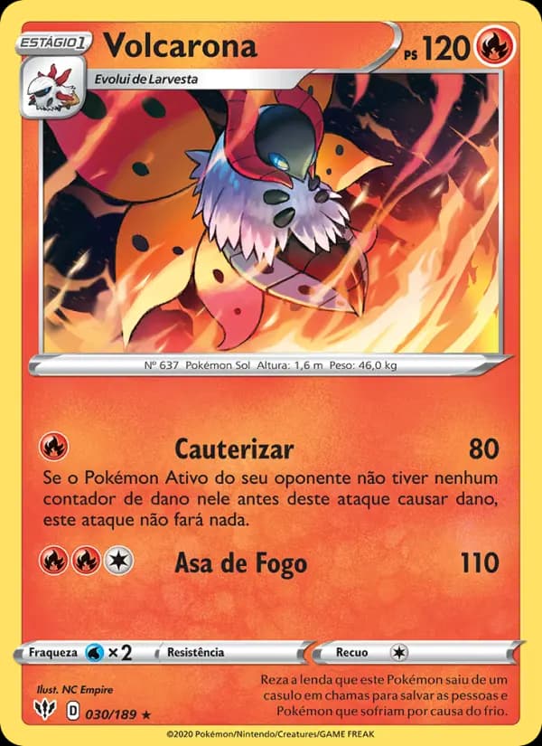 Volcarona, carta 30 de Escuridão Incandescente
