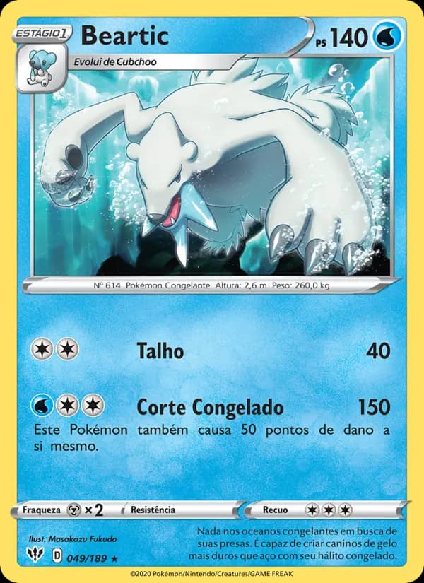 Beartic, carta 49 de Escuridão Incandescente