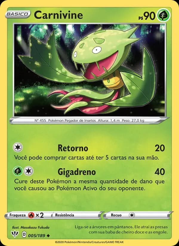 Carnivine, carta 5 de Escuridão Incandescente