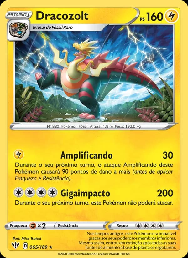 Dracozolt, carta 65 de Escuridão Incandescente