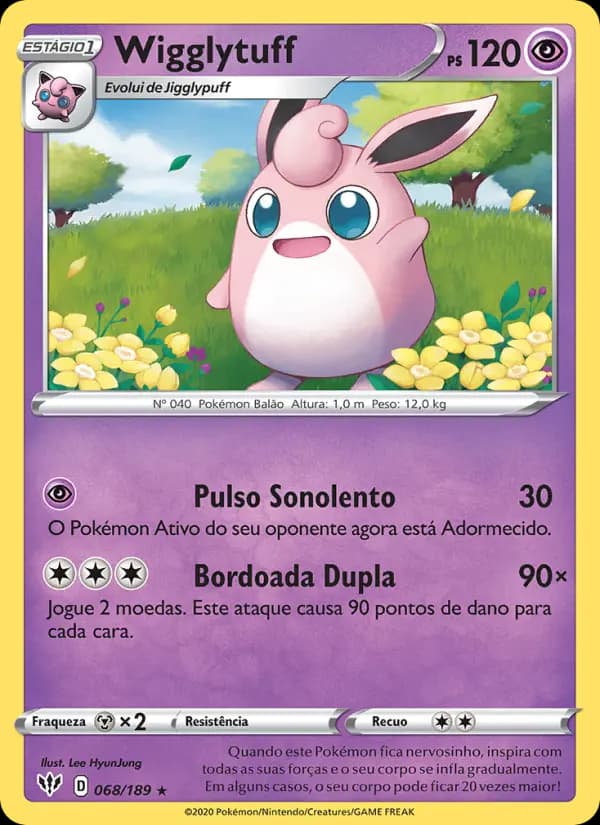 Wigglytuff, carta 68 de Escuridão Incandescente