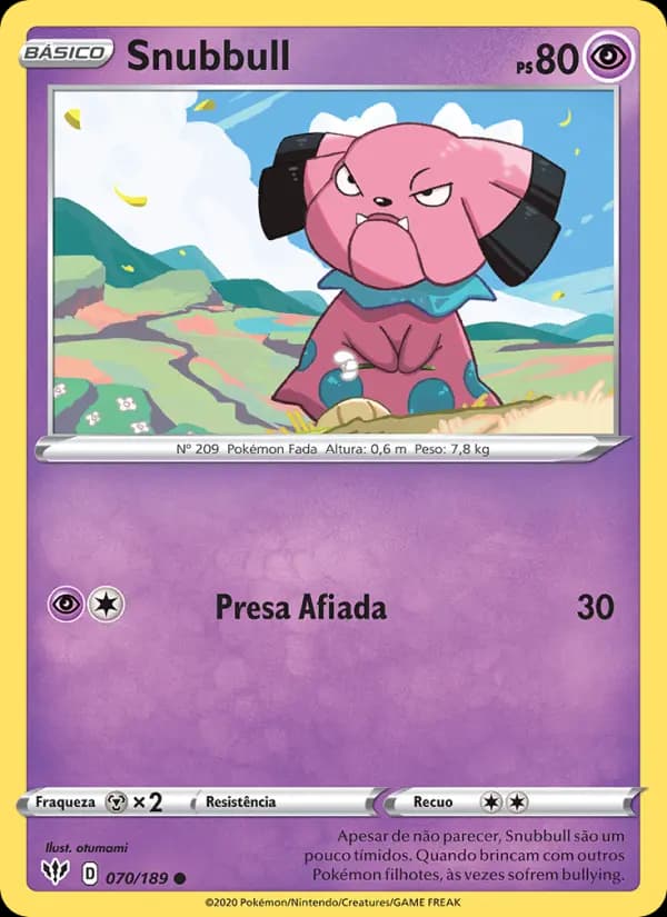 Snubbull, carta 70 de Escuridão Incandescente