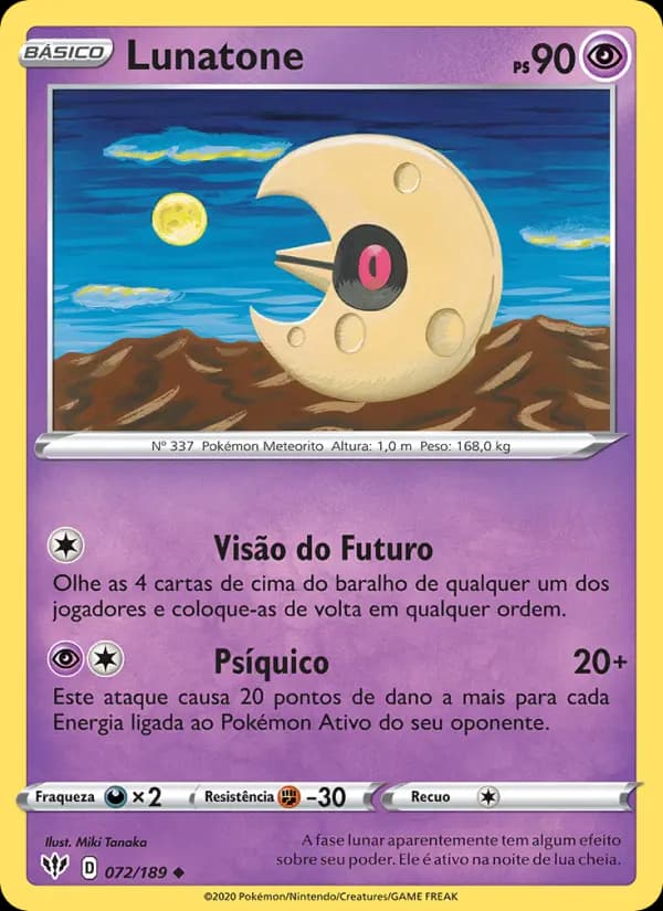 Lunatone, carta 72 de Escuridão Incandescente