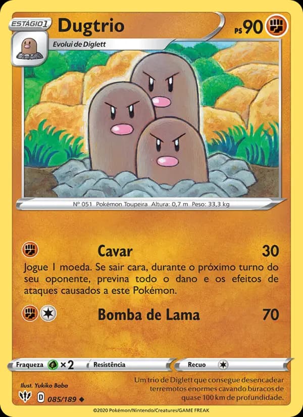 Dugtrio, carta 85 de Escuridão Incandescente
