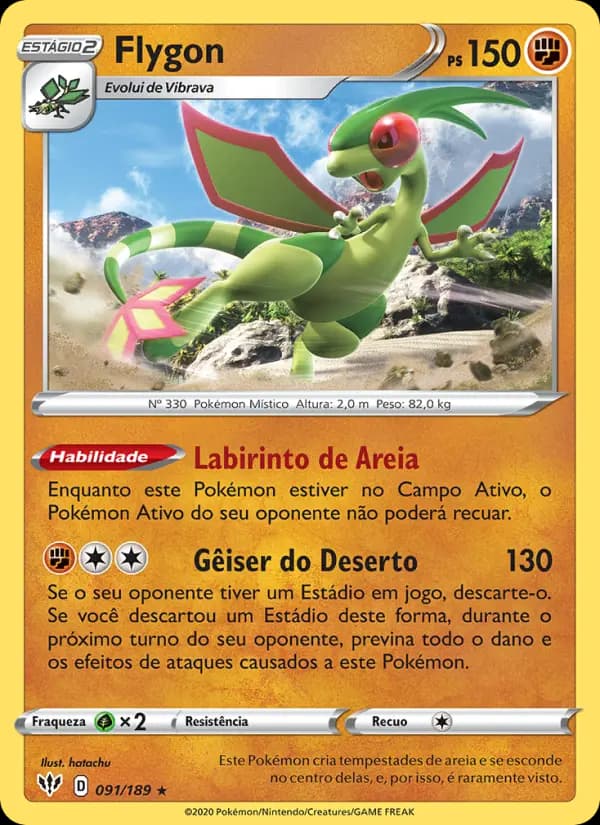 Flygon, carta 91 de Escuridão Incandescente