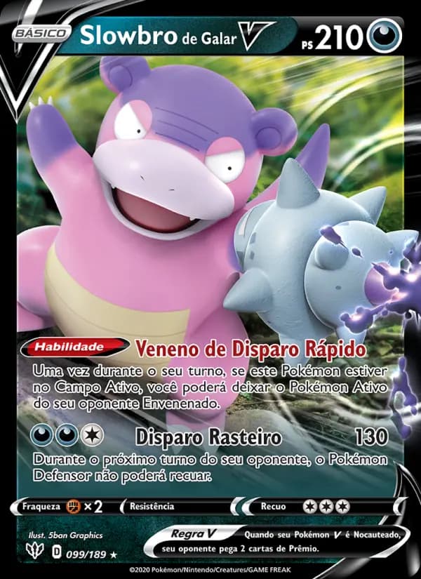 Slowbro de Galar V, carta 99 de Escuridão Incandescente