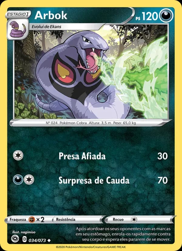 Arbok, carta 34 de Caminho do Campeão