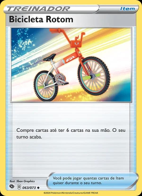 Bicicleta Rotom, carta 63 de Caminho do Campeão