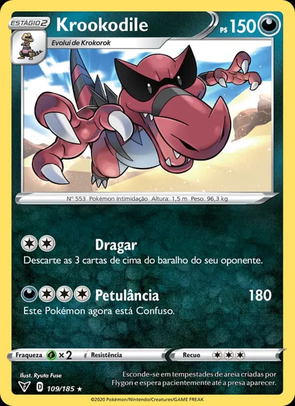 Krookodile, carta 109 de Voltagem Vívida