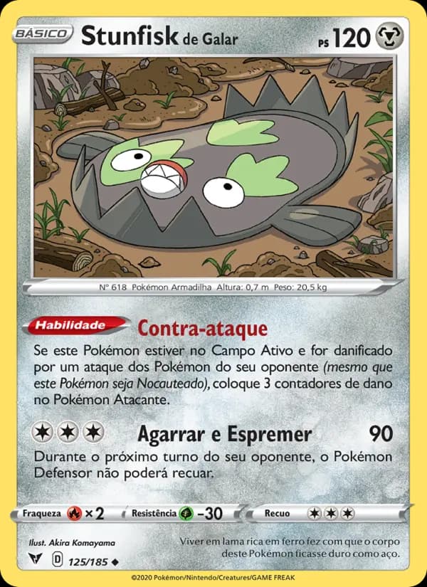 Stunfisk de Galar, carta 125 de Voltagem Vívida