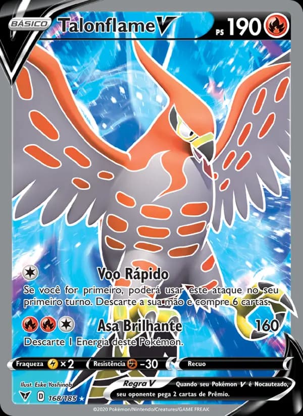Talonflame V, carta 168 de Voltagem Vívida