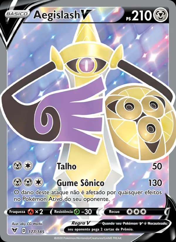 Aegislash V, carta 177 de Voltagem Vívida
