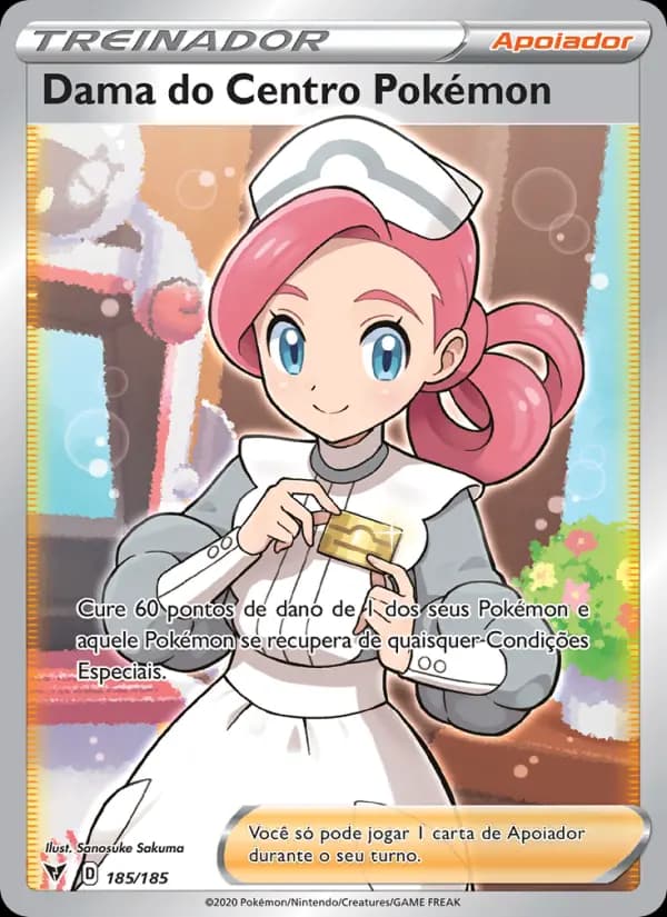 Dama do Centro Pokémon, carta 185 de Voltagem Vívida